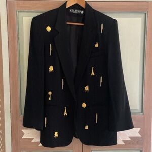 Veleno Sportswear | Vintage trinket embellished blazer. Size Medium. 80s. USA